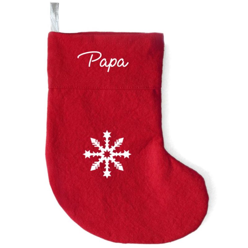 Chaussette de Noël rouge (personnalisable) Les Griottes