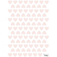 Planche de stickers coeurs roses (18 x 24 cm)  par Lilipinso