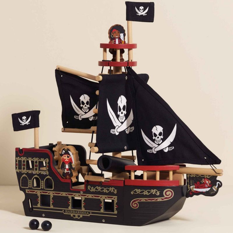 Bateau pirate du capitaine barberousse en bois FSC Le Toy Van Ambiance 3