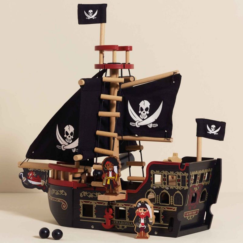 Bateau pirate du capitaine barberousse en bois FSC Le Toy Van Ambiance 5