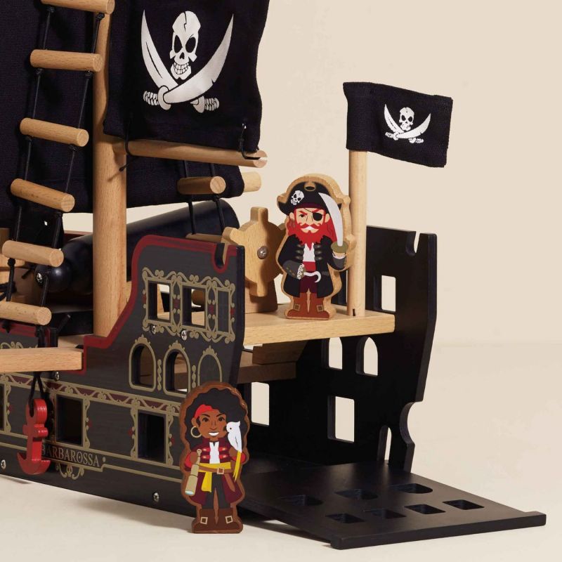 Bateau pirate du capitaine barberousse en bois FSC Le Toy Van Ambiance 7