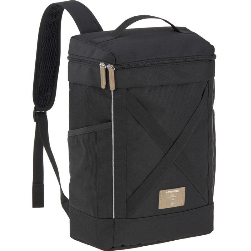 Sac à dos à langer Cross en polyester recyclé Green Label Noir Lässig
