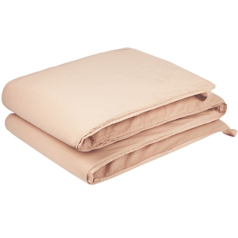Tour de lit déhoussable Wabi-Sabi en coton Powder Pink Nobodinoz