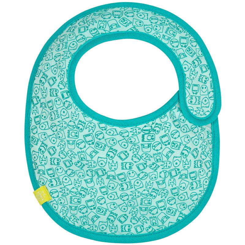 Bavoir éponge à velcro Little Monsters Bouncing Bob turquoise Lässig