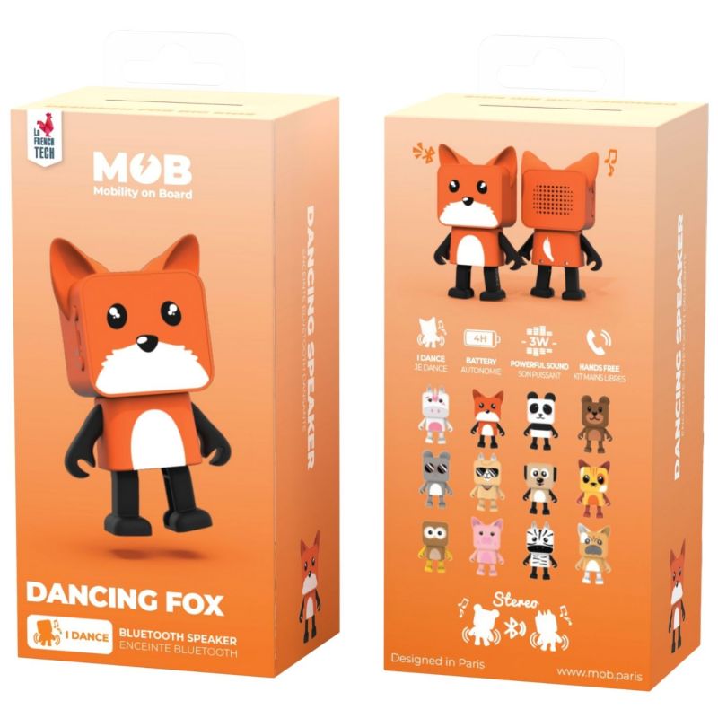 Enceinte dansante Animal Speaker Fox MOB Packaging 8