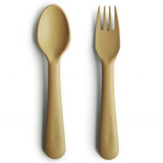 Cuillère et fourchette Mosterd - Mushie