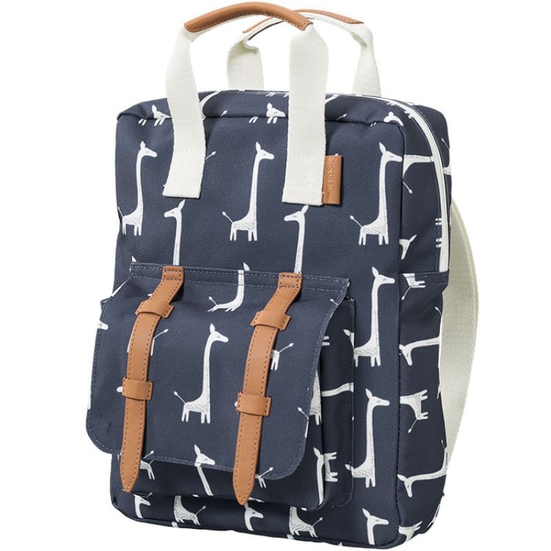 Sac à dos bébé girafe bleu marine Fresk