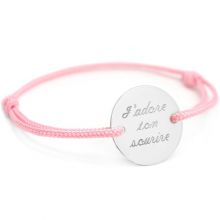 Bracelet cordon maman Le chic personnalisable (argent 925°)  par Petits trésors