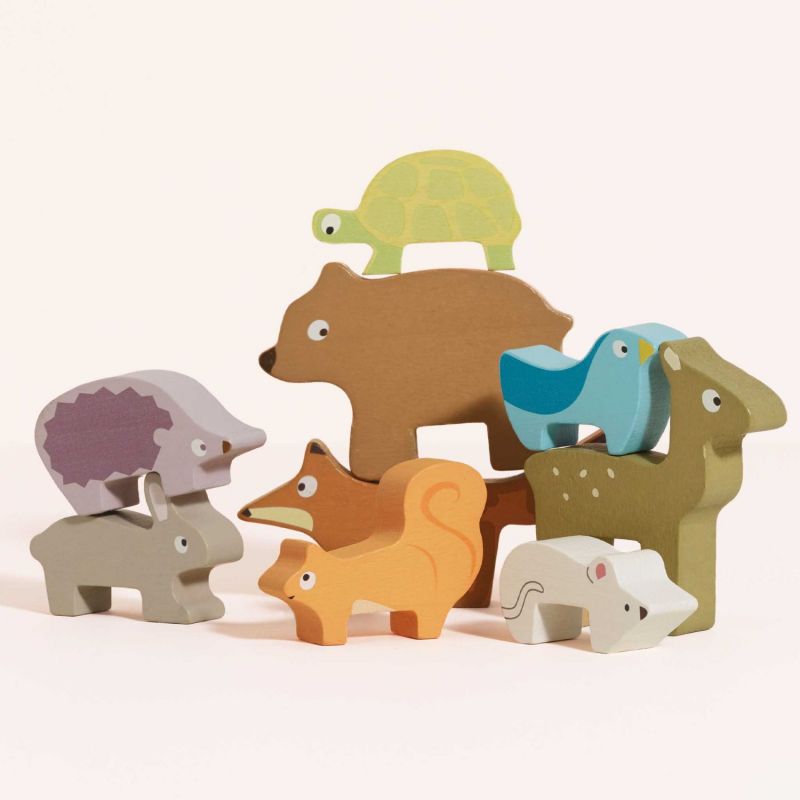Animaux de la forêt en bois FSC à empiler Le Toy Van Ambiance 4