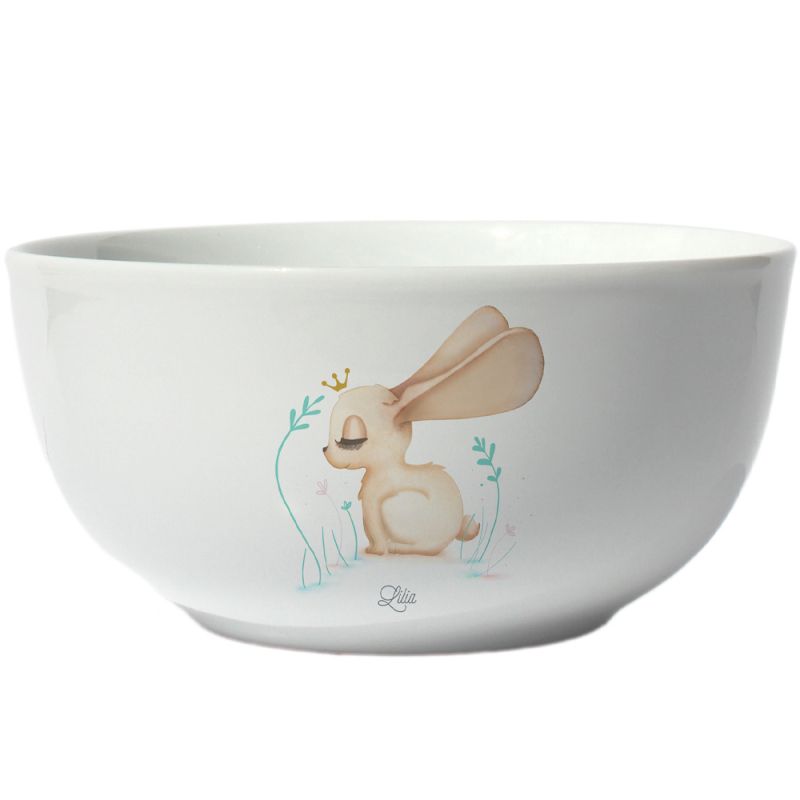 Bol en porcelaine Lapin beige (personnalisable) Gaëlle Duval
