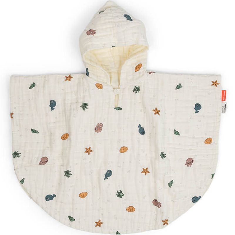 Poncho de bain Sea friends beige Done by Deer