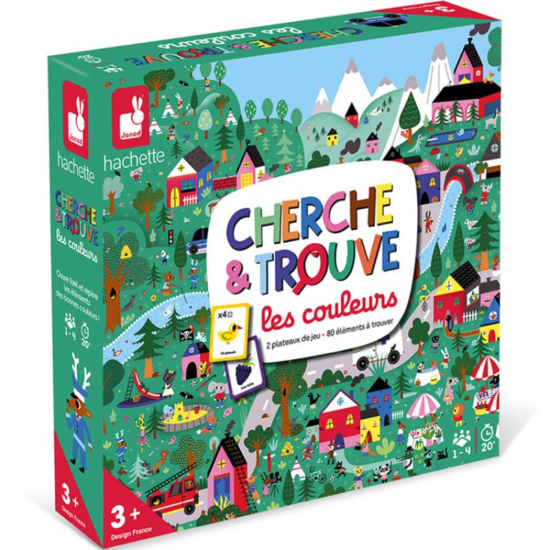 Jeu de société Cherche et trouve les couleurs Janod Packaging 1 grande taille