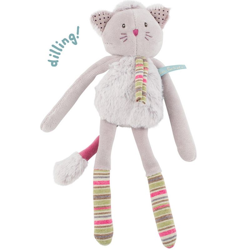 Hochet chat gris Les Pachats Moulin Roty