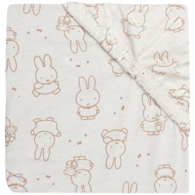 Drap housse en jersey Miffy Moments Light Terra (60 x 120 cm) Jollein