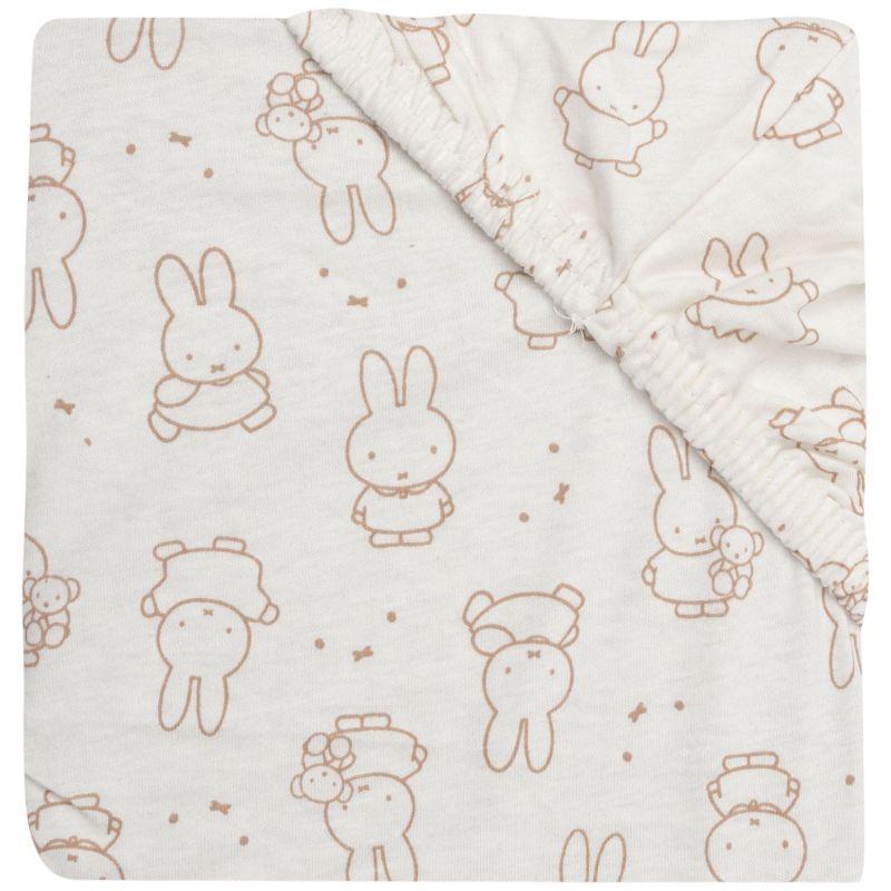 Drap housse en jersey Miffy Moments Light Terra (60 x 120 cm) Jollein Produit 1