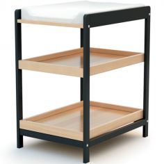 Table à langer en bois de hêtre Confort gris