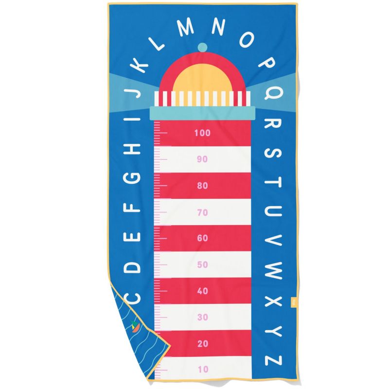 Serviette de plage 2 en 1 Phare Bleu (180 x 100 cm) Quut Produit 1