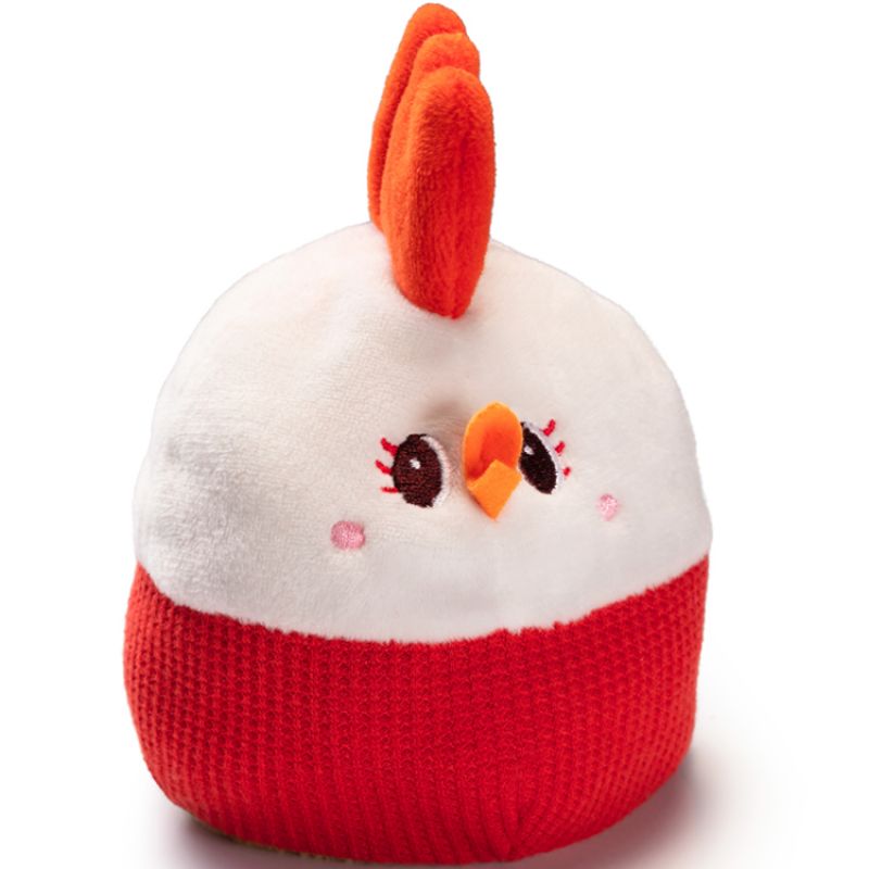 Hochet peluche réversible Paulette la poule (13 cm) Lilliputiens