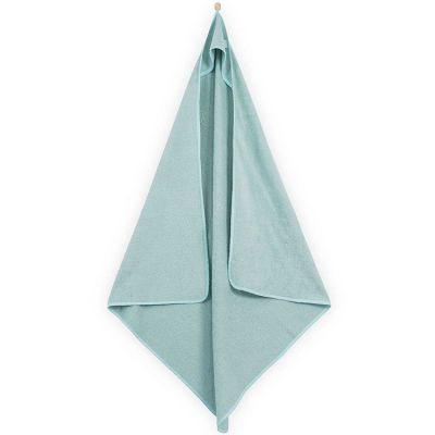 Cape de bain velvet terry vert d'eau (100 x 100 cm) Jollein