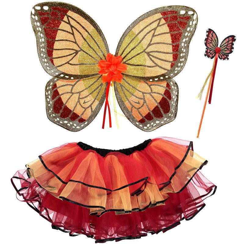Set de déguisement fée papillon rouge Travis Designs