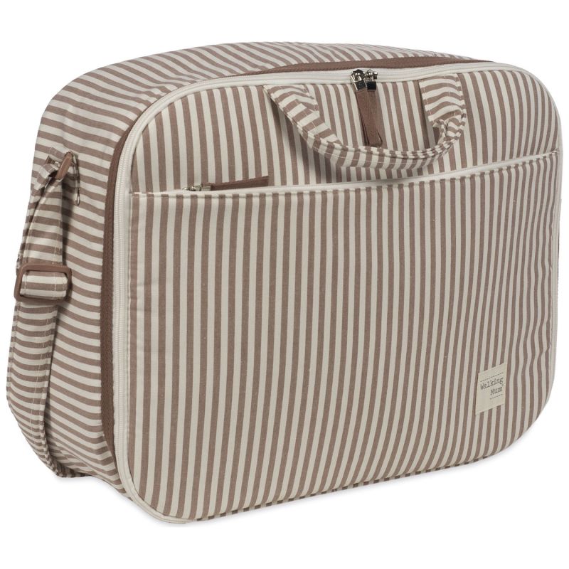 Valise de maternité Praliné Rayures Moka Walking Mum Produit 1