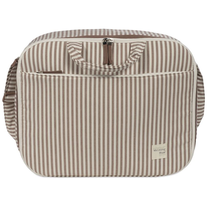 Valise de maternité Praliné Rayures Moka Walking Mum Produit 3