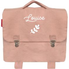 Cartable maternelle 33 cm rose poudré (personnalisable) - Les Griottes