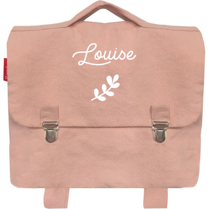 Cartable maternelle 33 cm rose poudré (personnalisable) Les Griottes Produit 1