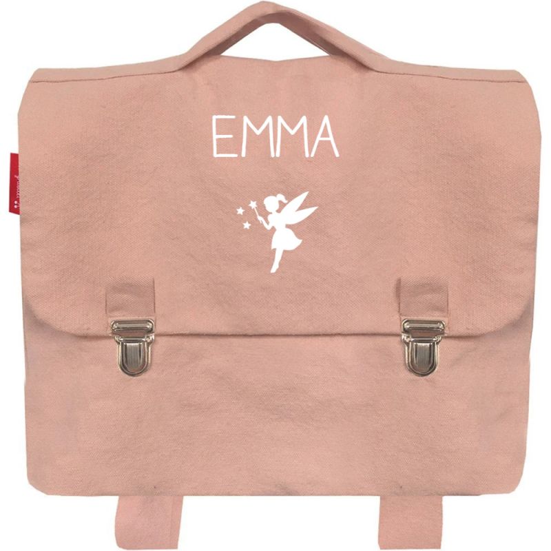 Cartable maternelle 33 cm rose poudré (personnalisable) Les Griottes Produit 4