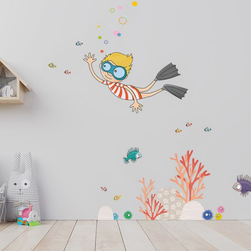 Stickers muraux Enfant plongeur Série-Golo