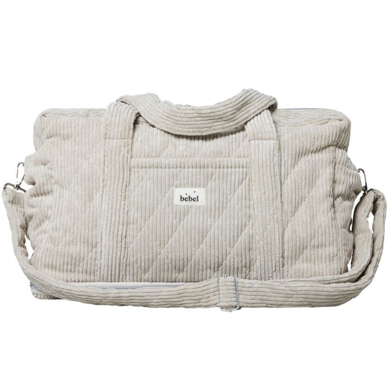Sac à langer 24-48h velours beige BEBEL
