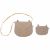 Variation Mocha, or du produit Sac bandoulière et porte-monnaie chat gaze de coton Mochaetor de la marque BB & Co