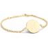 Bracelet chaîne médaille Poisson personnalisable (plaqué or) - Petits trésors
