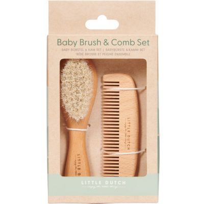 Ensemble brosse et peigne bébé en bois - Reconditionné