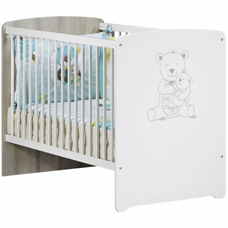 Lit bébé avec tiroir Teddy (60 x 120 cm) Baby Price Produit 1 grande taille