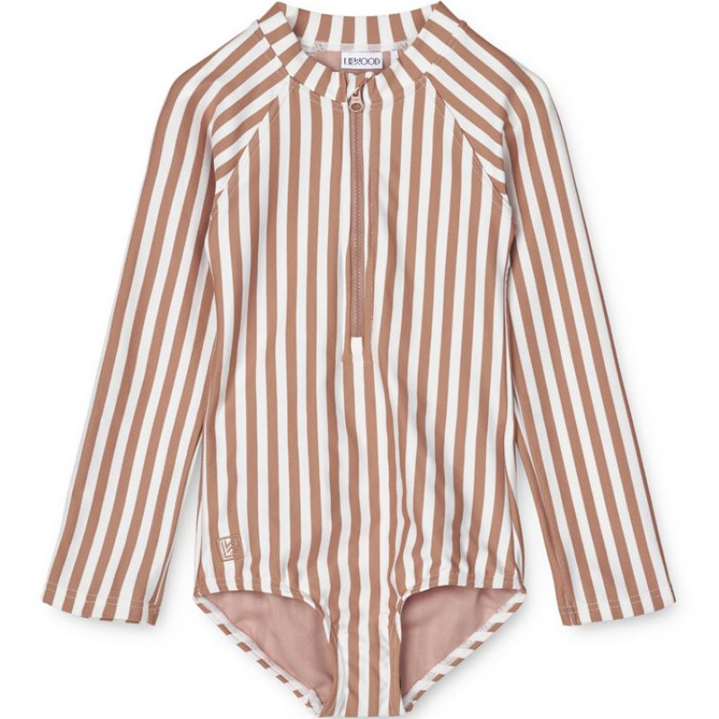 Combinaison maillot de bain Magali Tuscany rose et crème (2-3 ans) Liewood