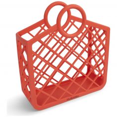 Panier de plage en silicone Rouge Corail - Filibabba