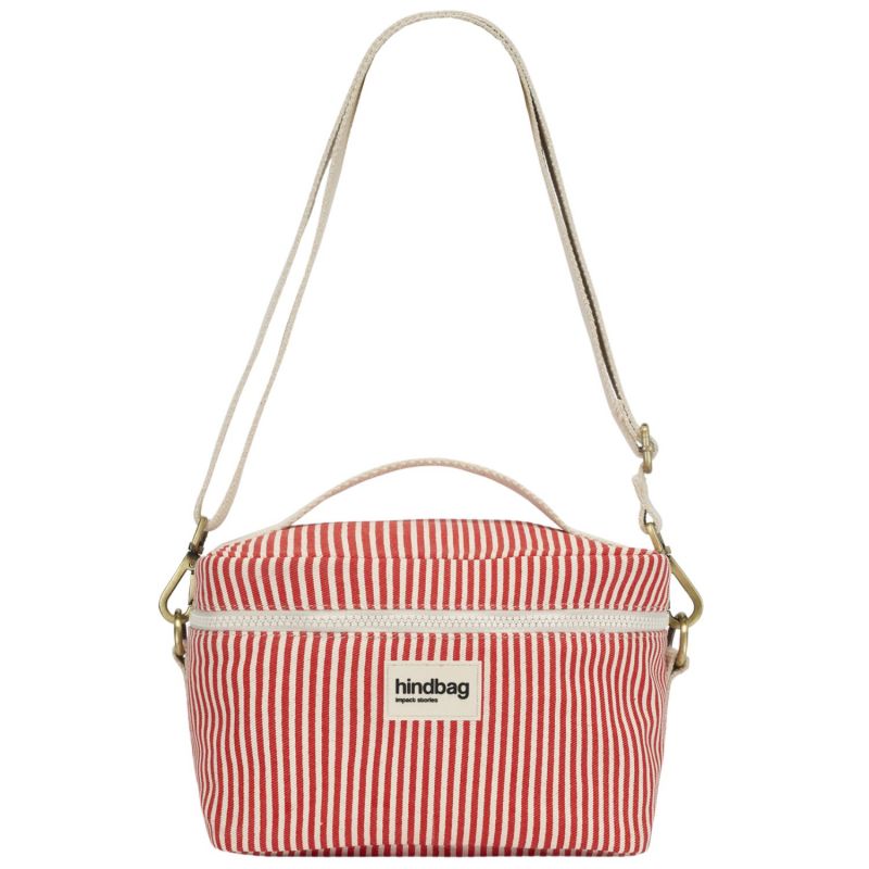 Lunch bag isotherme Igor Rayures Fines Rouge Hindbag Produit 2