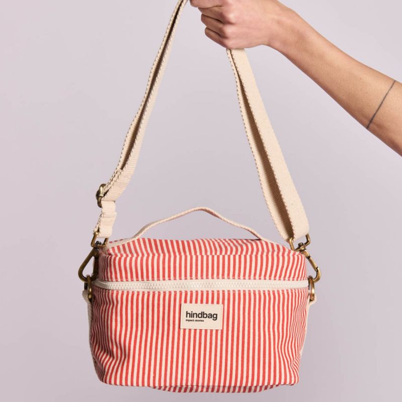 Lunch bag isotherme Igor Rayures Fines Rouge Hindbag Ambiance 5