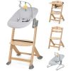 Chaise haute évolutive Enock avec transat Calmee Grey Kinderkraft Produit 7