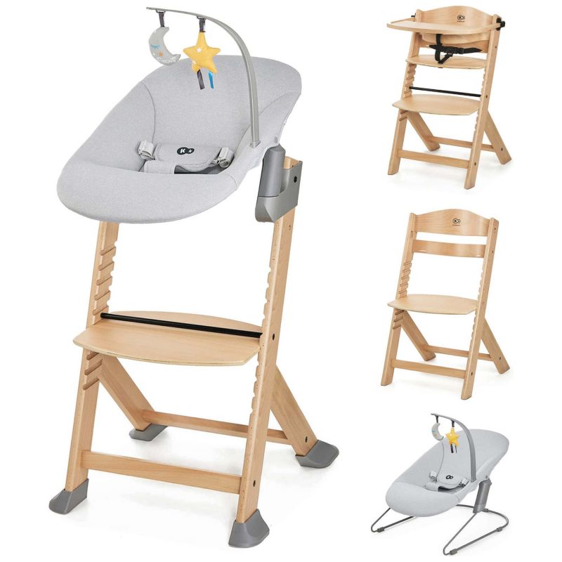 Chaise haute évolutive Enock avec transat Calmee Grey Kinderkraft Produit 7