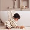 Peignoir en éponge Stripe Olive Green (1-2 ans)  par Jollein