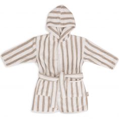Peignoir en éponge Stripe Olive Green (1-2 ans) - Jollein