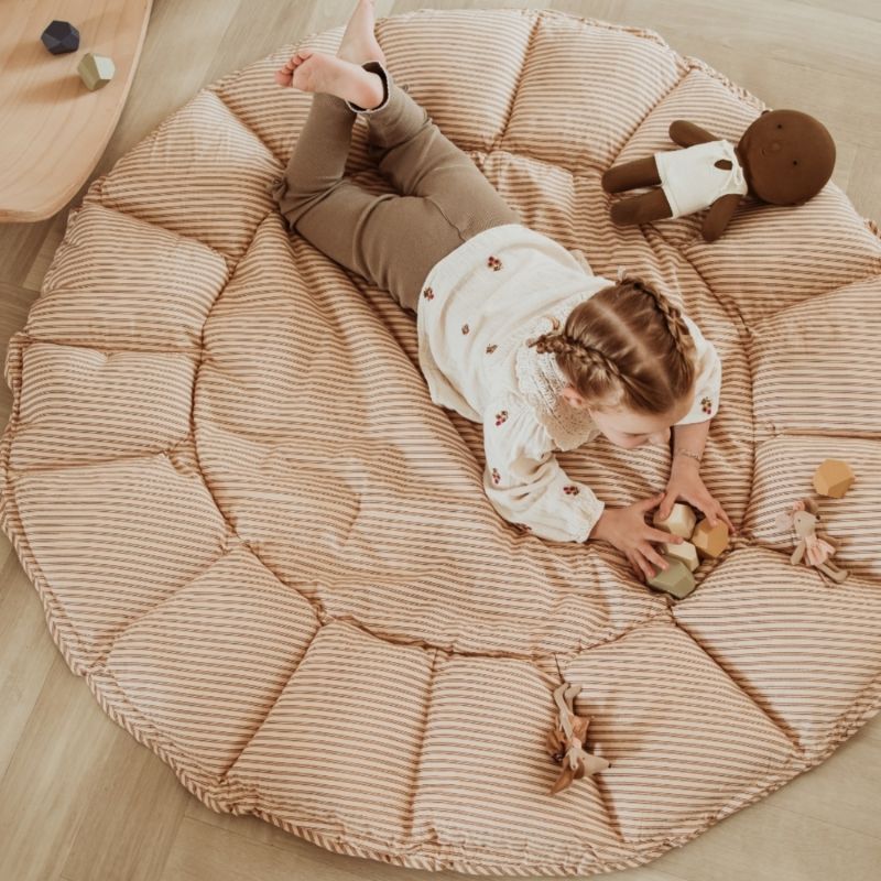 Tapis de jeu 3 en 1 Organic Coco Stripes Brown Play&Go Ambiance 7