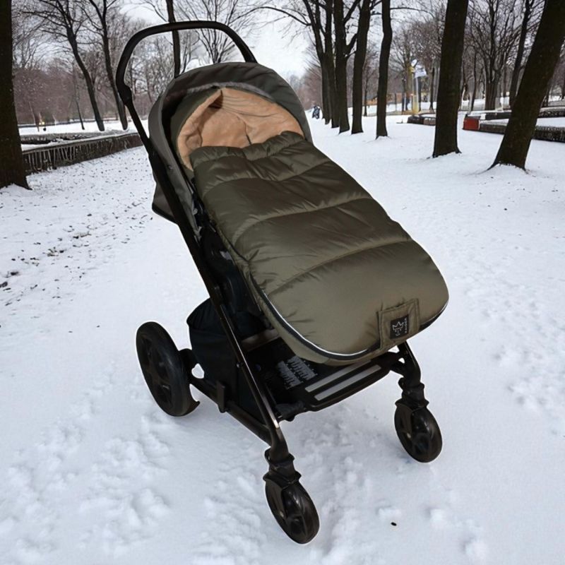 Chancelière thermique AKIKO kaki et camel  pour poussette Kaiser Ambiance 2