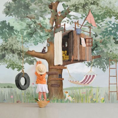 Papier Peint Panorama Ma cabane XL (250 x 400 cm)  par Mimi'lou