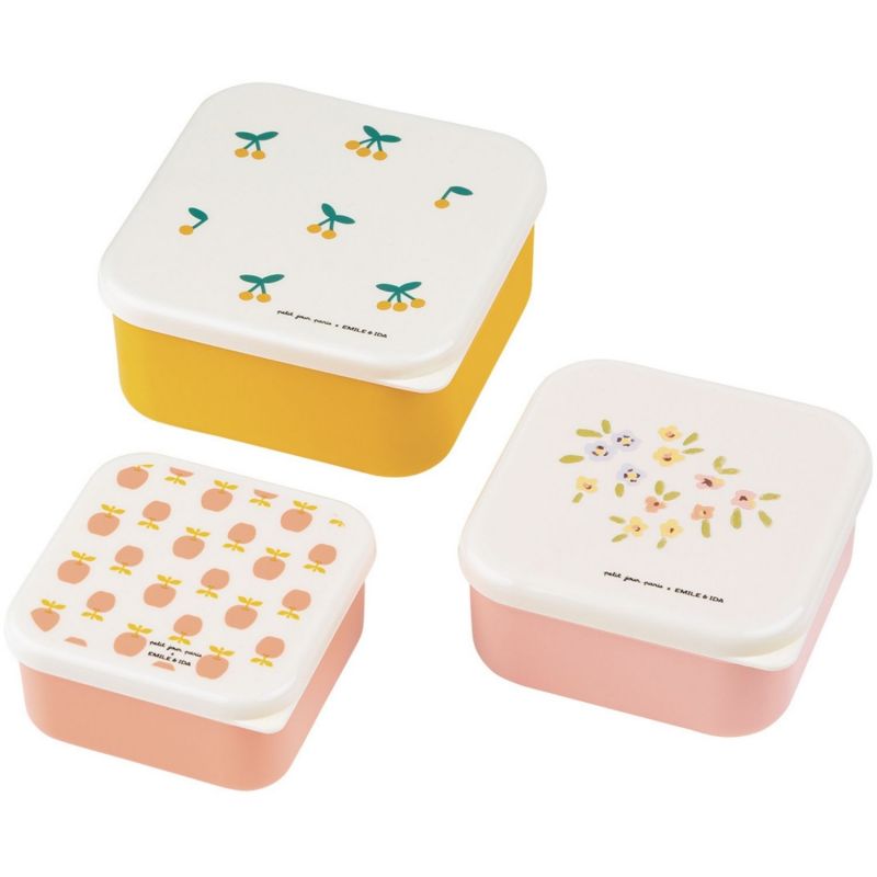Lot de 3 boîtes à goûter Emile et Ida Petit Jour Paris Produit 1