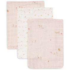 Lot de 3 gants de toilette Pretty Picnic - Jollein