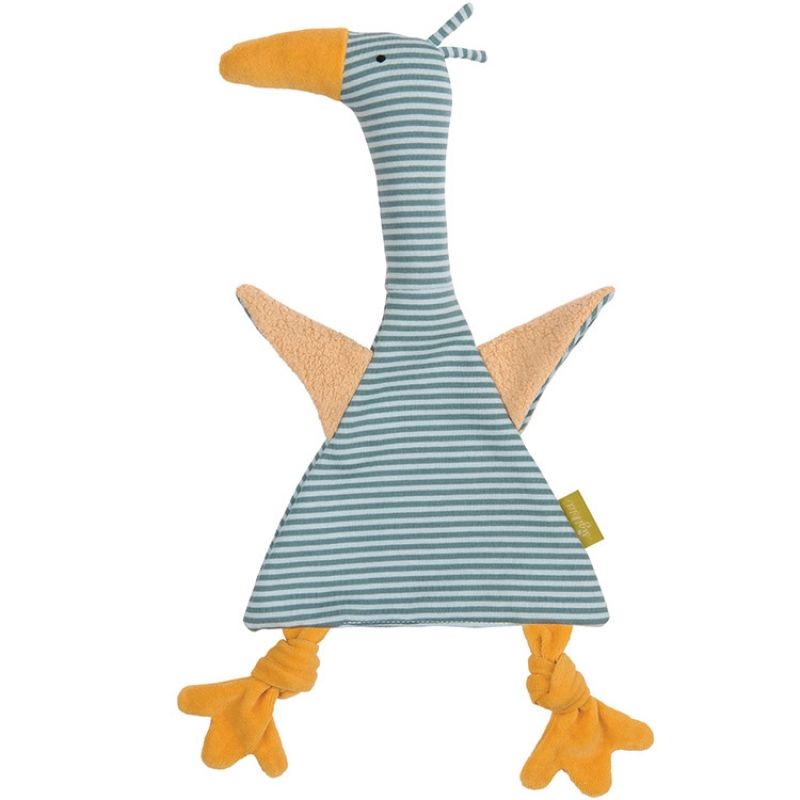 Doudou plat oison bleu Green Sigikid