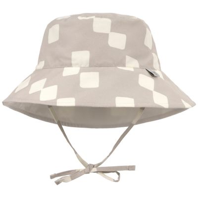 Chapeau réversible anti-UV Motif damier stone et sel marin (3-6 mois) Lässig 